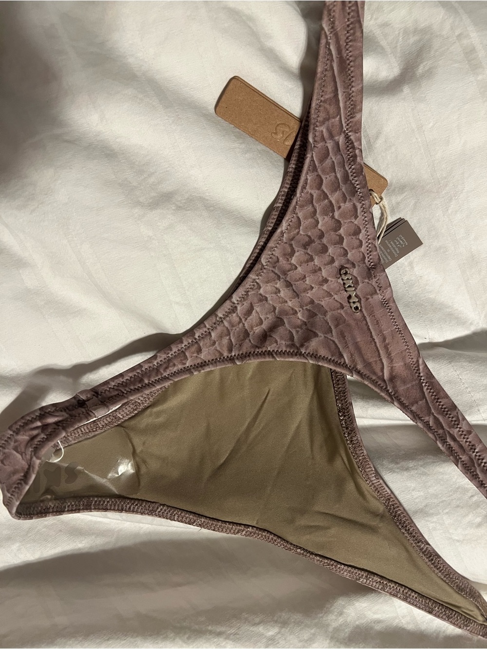 Mauve snake print Bikini Bottoms